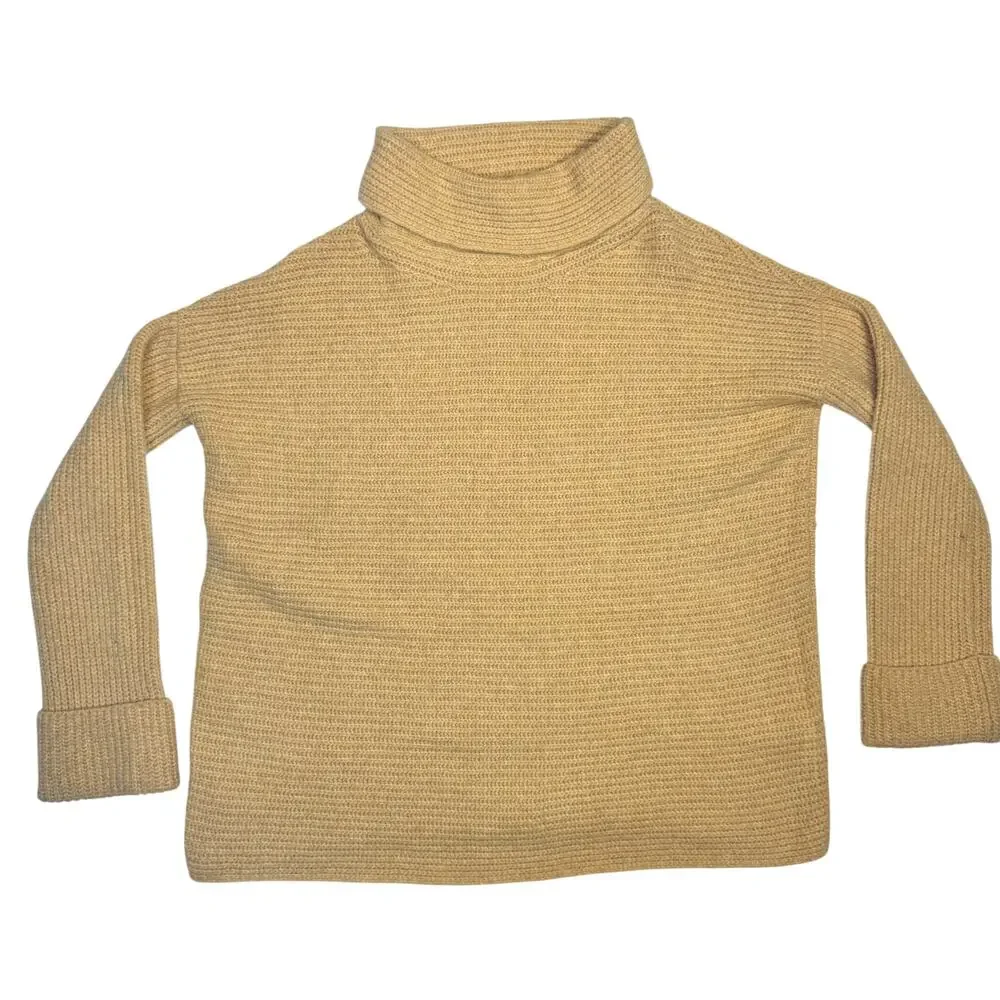 Pilcro Anthropologie Cowl Neck Tunic Sweater Honey Beige Women’s Small Neutral - Picture 6 of 16